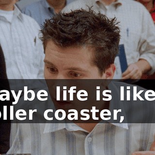 Maybe life is like a roller coaster,