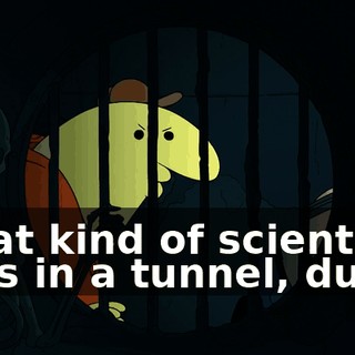 What kind of scientist lives in a tunnel, dude?