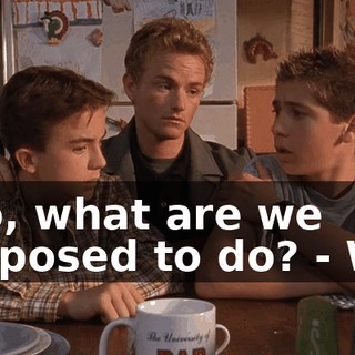 - So, what are we supposed to do? - We?