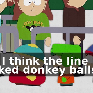 but I think the line ride sucked donkey balls.