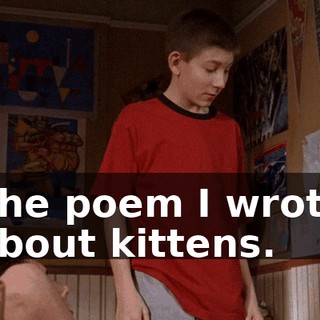The poem I wrote about kittens.