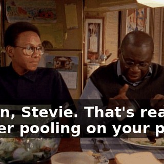 Dig in, Stevie. That's real butter pooling on your plate.