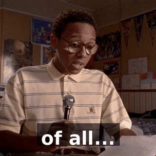 of all...