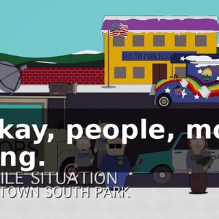 - Okay, people, move along.