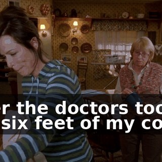 after the doctors took out six feet of my colon.
