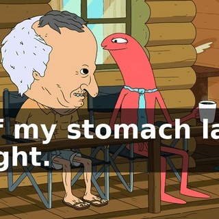 off my stomach last night.