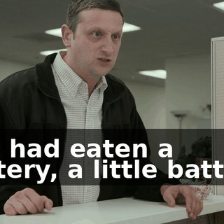 She had eaten a battery, a little battery,