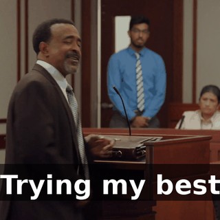 ♪ Trying my best ♪