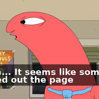 Hmm... It seems like someone ripped out the page