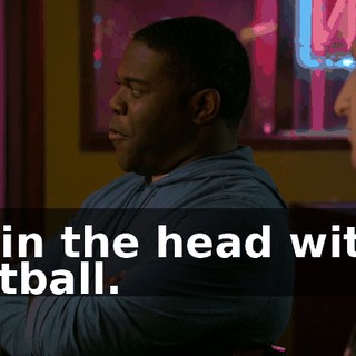 hit in the head with a football.