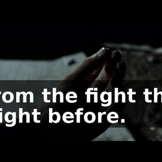 from the fight the night before.