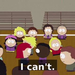 I can't.