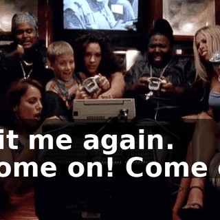 - Hit me again. - Come on! Come on!