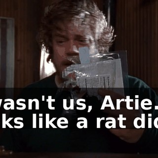 It wasn't us, Artie. Looks like a rat did it.