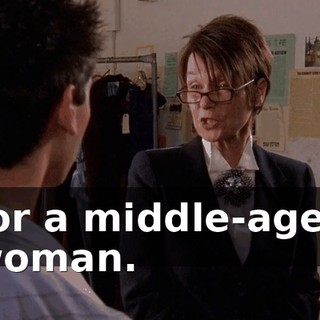for a middle-aged woman.