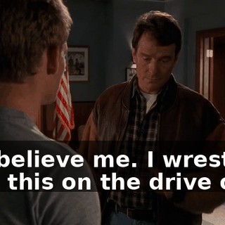 No, believe me. I wrestled with this on the drive over.