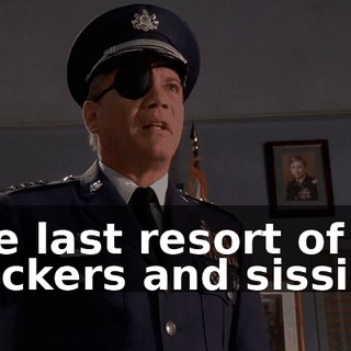 The last resort of slackers and sissies.