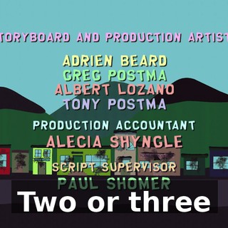 ♪ Two or three ♪