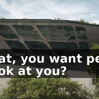 - What, you want people to look at you?