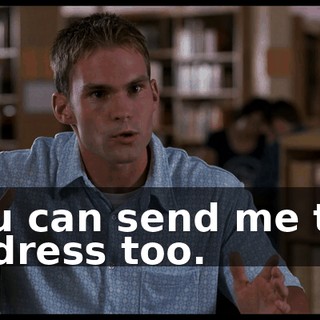 You can send me the address too.
