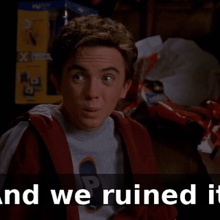 And we ruined it.