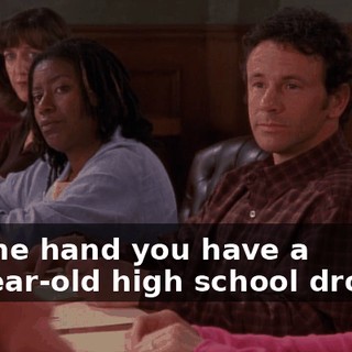 On one hand you have a 17-year-old high school dropout
