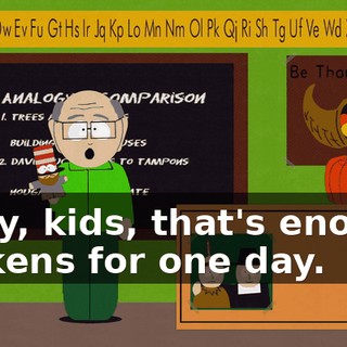 Okay, kids, that's enough Dickens for one day.