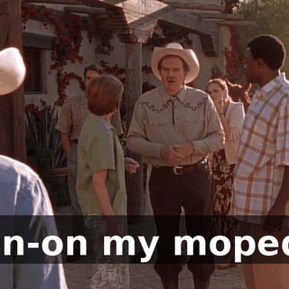 On-on my moped.
