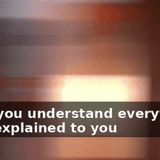 And you understand everything I've explained to you