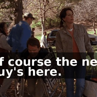 Of course the new guy's here.