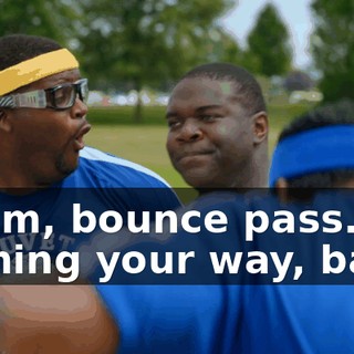 - Sam, bounce pass. Coming your way, baby.