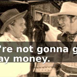 We're not gonna give away money.