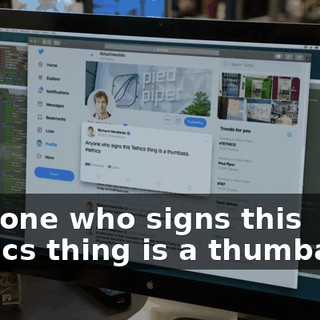 "Anyone who signs this Tethics thing is a thumbass"?