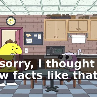 I'm sorry, I thought you knew facts like that.