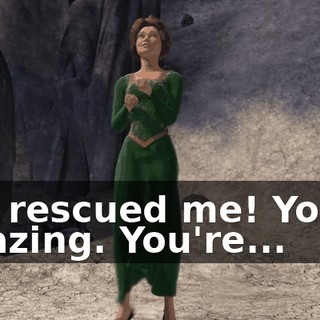 You rescued me! You're amazing. You're...