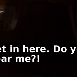 Get in here. Do you hear me?!