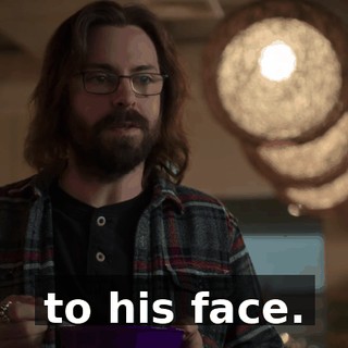 to his face.