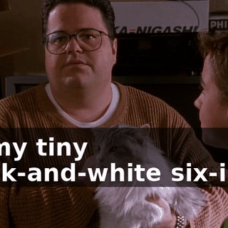 on my tiny black-and-white six-inch,