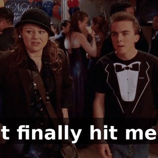 It finally hit me: