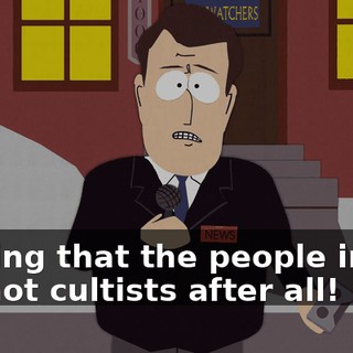 proving that the people inside are not cultists after all!