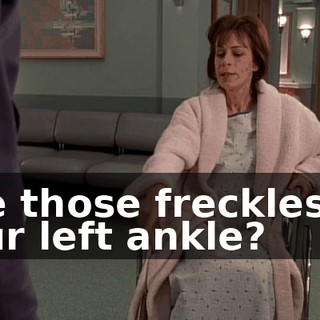 See those freckles on your left ankle?