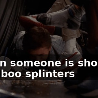 when someone is shoving bamboo splinters