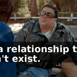 to a relationship that can't exist.
