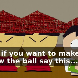 Hey, if you want to make him throw the ball say this...