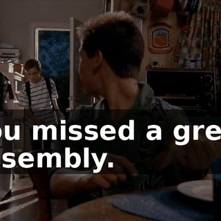 You missed a great assembly.