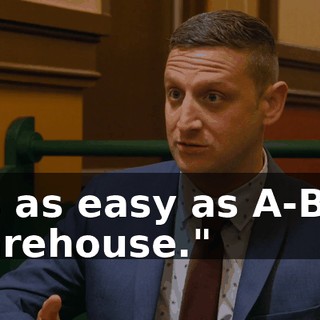 it's as easy as A-B-C. Warehouse."