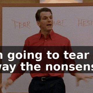 I'm going to tear away the nonsense,