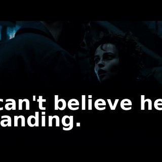 I can't believe he's standing.