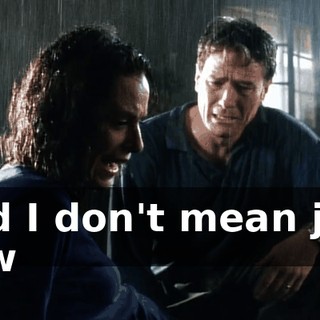 And I don't mean just now