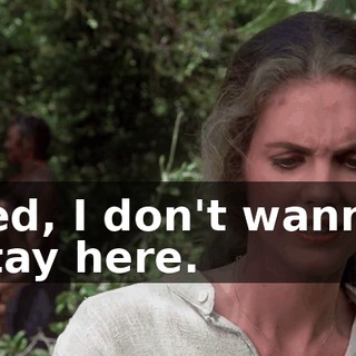 Ted, I don't wanna stay here.